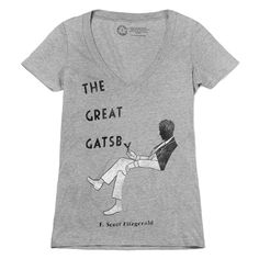 the great gatsby women's v - neck t - shirt in grey