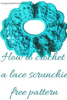 a blue crocheted flower with the words how to crochet on it