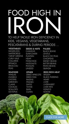 The best iron rich foods to prevent and tackle iron deficiency in kids, vegans, vegetarians and pescatarians PLUS during period. Includes high iron vegetables, seeds, nuts & pulses PLUS seafood and the most nutritious iron rich red meat for those on low meat diets. Iron And Calcium Rich Foods, Food For Low Iron, Best Iron Rich Foods, Ferritin Rich Foods, Foods For Low Iron, Iron Rich Breakfast Ideas, Low Iron Remedies, Meals For Anemic People, Iron Rich Foods For Women