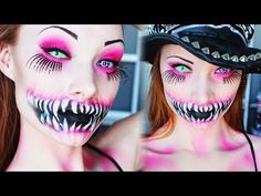 Ring Master make up- Made Yew Look Mileena Mouth, Ring Master Makeup, Badass Makeup, Sugar Skull Makeup Tutorial, Frankenstein Makeup, Aerial Costume, Paint Tutorials, Ring Master