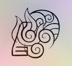 an abstract design with swirls and waves in black on a white background, suitable to be used as a tattoo or t - shirt print