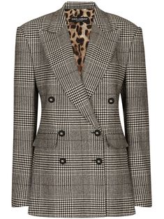 Houndstooth Jacket Outfit, Double Blazer, Dolce And Gabbana Suits, Dolce Gabbana Jacket, Dg Logo, Houndstooth Jacket, Glen Plaid, Houndstooth Blazer, Double Breasted Jacket