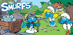 the smurfs village is shown in this cartoon