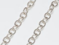 Vintage Tiffany & Co. Sterling Chain Necklace Silver Rolo Chain Necklace With Oval Links, Formal Silver Necklace With Rolo Chain, Silver Rolo Chain Necklace For Formal Occasions, Formal Silver Rolo Chain Necklace, Sterling Silver Chunky Chain Necklace, Silver Necklace With Rolo Chain And Rectangular Links, Silver Oval Chain Necklace For Formal Occasions, Silver Necklace With Chunky Oval Chain, Silver Oval Necklace With Chunky Chain