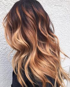 Light Brown Hair With Highlights Honey, Auburn Hair With Blonde Balayage, Blonde And Auburn Highlights, Reverse Balayage Brunette, Warm Copper Balayage Brunette, Summer Copper Hair, Caramel Bayalage, Warm Caramel Balayage Honey, Caramel Ombre Hair