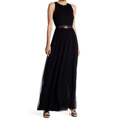 Kate Spade New York Silk Chiffon Belted Sleeveless Fit-N-Flare Maxi Dress, Black Brand: Kate Spade New York Style: Njmu6311 Color: Black Size: 4 - Fit-N-Flare Style - Crew Neck - Sleeveless - Self Belt With Boardwalk Baubles - Side Seam Pockets - Zipper And Hook-N-Eye Closure Center Back - Dry Clean Only - Made In China - New With Tags Fiber Contents Shell: 100% Silk Lining: 100% Polyester Approximate Measurements Length: 60 Inches Chic Black A-line Chiffon Dress, Flowy Sleeveless Evening Dress For Gala, Sleeveless Chiffon Evening Dress For Cocktail, Sleeveless Chiffon Dress For Night Out, Elegant Chiffon Sleeveless Cocktail Dress, Black Sleeveless Chiffon Dress, Flowy Sleeveless Evening Dress For Cocktail, Black Chiffon A-line Evening Dress, Elegant Black A-line Chiffon Dress