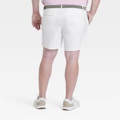 Why we're ALL IN: Golf shorts made from moisture-wicking fabric with four-way stretch and quick-drying properties designed to keep you feeling fresh and comfortable. A waistband with belt loops offers a customizable fit, while two side pockets add functional flair. The solid-color design is completed with a UPF 50+ rated fabric for sun protection. All in Motion™: Inspiring the potential in every body. White Moisture-wicking Golf Bottoms, White Golf Bottoms With Built-in Shorts, Summer Golf Shorts With 4-way Stretch, 4-way Stretch Golf Shorts For Summer, Sporty Shorts With Belt Loops, Sporty White Golf Shorts, Sporty Cotton Golf Shorts, Summer Shorts With 5-inch Inseam And Belt Loops, Summer Golf Shorts With Moisture-wicking