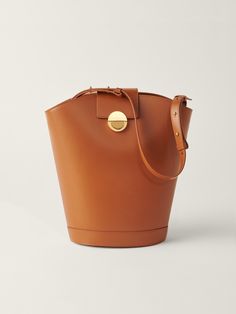 Vivian Maier, Leather Art, Everyday Moments, Tan Leather, Gold Finish, Bucket Bag, Calf Skin, Floating, Shoulder Strap