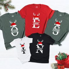 Custom Christmas Shirt, Family Christmas Tee, Holiday Matching Shirt, Family Outfits, Merry Xmas Shirt, Custom Family Shirt, Group Tee, Matching Christmas Shirt, Holiday Shirt, Christmas Tee, Christmas Gift Shirt, Christmas Tee, Matching Family Shirt, Christmas Party Tees, Family Matching Christmas   Welcome to our store!  -We specialize in funny, customizable apparel shirts in different colors and styles printed on ultra-soft, super comfortable, and breathable material.  -Solid colors %100 Cott Matching Family Christmas Shirts Tees, Matching Christmas Outfits, Family Christmas Outfits, Matching Family Shirt, Christmas Pjs Family, Design Kaos, Xmas Pjs, Deco Table Noel, Matching Christmas Shirts