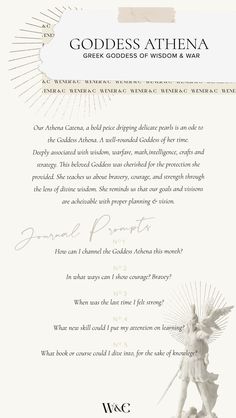 the back cover of goddess athena's poem