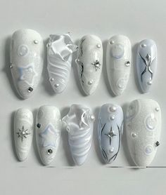 Fake Nails Designs, Japanese Nails, Christmas Nails Acrylic, Funky Nails, Cute Acrylic Nails