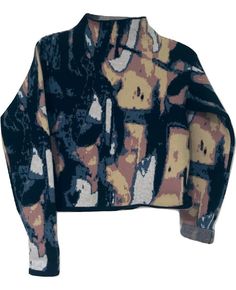 Rachel Roy Urban Art Sweater Pullover Size: XS  MSRP: $99.00 55% Cotton, 22% polyester, 21% acrylic, 2% elastane Machine wash cold Abstract Sweaters, Oversized Graphic Print Top From Urban Outfitters, Artsy Graffiti Print Crew Neck Top, Abstract Sweater, Vintage Multicolor Acrylic Sweater, Art Sweater, Rachel Roy, Sweater Pullover, Poncho Liner