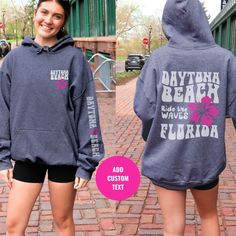 Trendy Sweatshirt | Florida Sweatshirt | Palm Beach Hoodie | Ocean Crewneck | California  Beach Hoodies: https://etsy.me/37eabgO Beach Sweatshirts: https://etsy.me/3pdRnVI Beach Shirts:  https://etsy.me/3yYlNg9GgbDf8 OUR SIZING IS ADULT UNISEX. This means it will be larger than normal women's sizing.  Please see photos for size charts 🌻 Please read the full description:   This hoodie/sweatshirt sizing is NOT oversized.  You need to order at least 1-2 sizes larger for the extra baggy look in thi Matching Family Vacation Shirts, Beach Hoodies, Florida Sweatshirt, Beach Rides, Shirts Trendy, Beach Hoodie, Beach Sweatshirt, Family Vacation Shirts, Ft Lauderdale