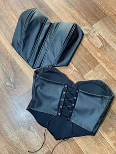 Preto  Collar  Pele Sintética   Embellished Não elástico Beads Clothes, Bodysuit Pattern, Corset Outfit, Girls Blouse, Athleisure Outfits, Weekend Outfit, Cute Fits, Girl Top, Birthday Outfit