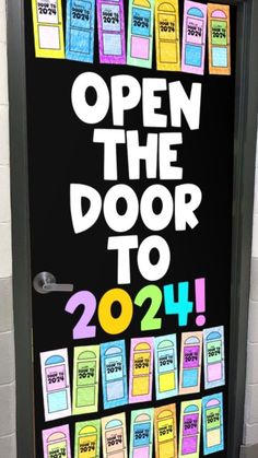 an open door sign with the words'open the door to 2012 '