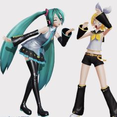 Rin And Miku Pfp, Miku X Rin Fanart, Game Matching Pfp, Rin From Hatsune Miku, Rin Miku, Cute Miku