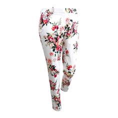 New With Original Tags Style: Casual Pants, Size Type: Regular, ,, 98% Cotton, 2% Spandex, Dry Clean, Inseam:, 30 White Floral Print Ankle-length Bottoms, White Floral Print Ankle-length Pants, White Floral Print Trousers, Tommy Hilfiger Casual Pants For Spring, Tommy Hilfiger Spring Trousers, Tommy Hilfiger Pants For Spring Workwear, Tommy Hilfiger White Bottoms For Spring, Stretch White Bottoms With Floral Print, White Stretch Bottoms With Floral Print