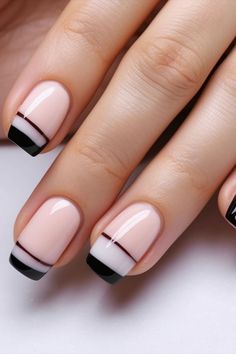 Trendy French Tip Nails, Minimal Nail, Mail Inspo, Nails Collection, Manicure Nail Designs, October Nails, Edgy Nails, Cute Gel Nails, Tip Nails