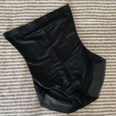 Excellent Used Condition. Washed But Never Worn. Like New. Sheer. Black Lined Body Shapewear For Night Out, Fitted Black Shapewear For Party, Elegant Full Coverage Black Shapewear, Black Shapewear With Built-in Bra For Night Out, High Waisted Briefs, Shapewear, Women's Intimates, Like New, High Waisted