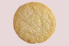 a close up view of a cookie on a white background with no one around it