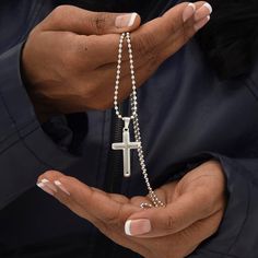 Wear your faith proudly with this stunning artisan-crafted Stainless Cross Necklace with Ball Chain. Perfect for special occasions or everyday wear, our Stainless Cross Necklace is a wonderful gift idea for you or your loved one. Imagine the look on their face when they open up this thoughtful gift!Sizing is appropriate for all ages and tasteful for both men and women. The artisan-crafted detail makes this pendant stand out from other cross necklaces. Includes a ball chain and attaches with an e Dear Grandpa, Babys 1st Halloween, Personalized Cross Necklace, Mens Cross Necklace, Cross Necklaces, Personalized Cross, Short Message, Ball Chain Necklace, Christian Cross