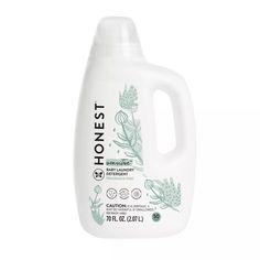 a bottle of honest liquid on a white background