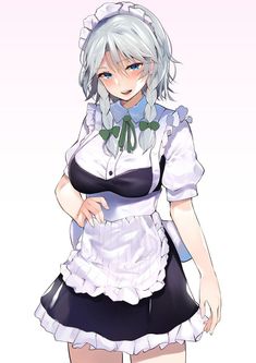 Sakuya Izayoi Fanart, Maid Girl, Sakuya Izayoi, Touhou Anime, Maid Outfit, Cute Images, Cute Anime Character