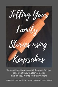 a baseball bat with the words telling your family stories using keepsafes on it