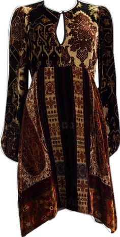 Black Sage, Crushed Velvet Dress, Burgundy And Gold, Paisley Dress, Crushed Velvet, Toffee, Velvet Dress, Empire Waist, Brown Gold