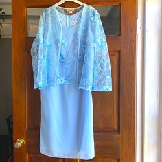 Color: Sky Blue Size: Large Never Used. Brand New. Doesn't Come With Tags. Spring Mother Of The Bride Long Sleeve Dress, Long Sleeve Mother Of The Bride Dress For Spring, Spring Long Sleeve Formal Mother Of The Bride Dress, Spring Formal Long Sleeve Mother Of The Bride Dress, Blue Long Sleeve Mother Of The Bride Dress, Blue Long Sleeve Lace Mother Of The Bride Dress, Blue Lace Long Sleeve Mother Of The Bride Dress, Spring Blue Lace Mother Of The Bride Dress, Blue Fitted Long Sleeve Mother Of The Bride Dress