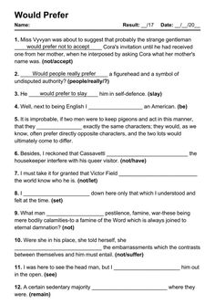 a worksheet with words and pictures on it