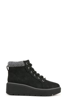 A chunky platform modernizes this lace-up ankle boot built for comfort on contoured cushioning and a flexible sole. 1 3/4" heel 4" shaft Synthetic and textile upper/textile lining/rubber sole Imported Classic Slippers, Tom Ford Sunglasses, Preppy Look, Flip Flop Slippers, Ugg Classic, Chunky Platform, Sweaters And Leggings, Lace Up Ankle Boots, Comfortable Sandals