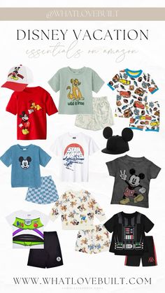 the disney vacation shirt and shorts are on sale at whatlovvebuil com