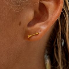 18K Gold-Plated 925 Sterling Silver Nickel-Free Lead-Free Hypoallergenic Push Back Stud Water Sensitive ﻿*ALL EARRINGS ARE FINAL SALE* Follow Your Arrow, Intention Bracelets, Necklace Extender, Gold Piece, Jewelry Care, My Jewellery, Final Sale, Necklace Lengths, Silver Necklace