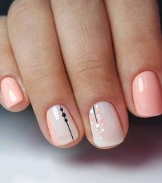 Trendy Spring Nails Short, Short Work Nail Designs, Fun Neutral Nails, Subtle Nail Art, Subtle Nails, Simple Gel Nails, Cute Gel Nails, Neutral Nails, Dipped Nails