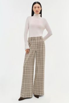 Leroy Pant Women's Plaid Pants, Maxi Dress Wedding Guest, Swimwear Sets, Maxi Dress Wedding, Wide Leg Pant, Plaid Pants, Knitwear Tops, Fashion Plates, Fall 2024