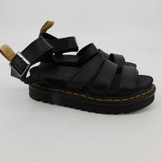 Popular Dr. Martens Wedge Sandals In Very Good Condition Black Wedge Sandals With Ankle Strap And Leather Footbed, Dr Martens Sandals, Dr. Martens, Wedge Sandals, Wedges, Sandals, Women Shoes, Women Shopping, Black