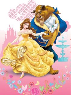 the beauty and the beast are dancing together