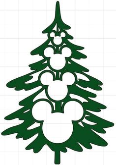 mickey mouse christmas tree cut out