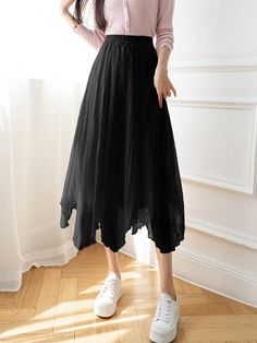 SPECIFICATIONS Silhouette: Asymmetrical Material: Polyester Gender: WOMEN Fabric Type: Blended OneSize:Waist:60~90cm,Length:80cm Notes: the Error within 3 cm due to manual measurement(Unit: 1 inch = 2.54 cm, 1 cm = 0.39 inch) Spring Pleated Maxi Skirt With Asymmetrical Hem, Spring Asymmetrical Hem Pleated Maxi Skirt, Asymmetrical Hem Pleated Maxi Skirt For Spring, Pleated Flowy Skirt With Asymmetrical Hem, Flowy Asymmetrical Solid Skirt, Asymmetrical Flowy Skirt In Solid Color, Spring Flowy Skirt With Asymmetrical Hem, Spring High-low Hem Flowy Skirt, Spring Skirt With Handkerchief Hem