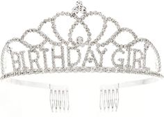 a tiara with the word birthday girl written on it