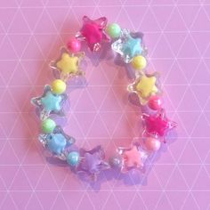 Pretty Beads Bracelets, Kawaii Bracelet Diy, Cutecore Bracelet, Kawaii Kandi, Kawaii Stars, Little Accessories, 00s Mode, Kawaii Necklace