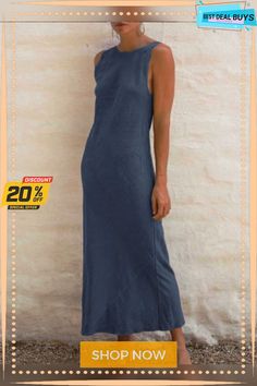 Plus Size Casual Round Neck Sleeveless Soliddresses Sleeveless Solid Color Maxi Dress For Beach Season, Solid Non-stretch Sleeveless Dress For Summer, Casual Non-stretch Sleeveless Beach Dress, Non-stretch Sleeveless Sundress Maxi Dress, Sleeveless Solid Color Sundress For Beach Season, Sleeveless Non-stretch Maxi Sundress, Sleeveless Non-stretch Solid Color Dress, Non-stretch Sleeveless Summer Midi Dress, Sleeveless Midi Dress For Vacation