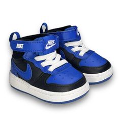 Introducing The Latest Addition To Your Toddler's Wardrobe - The Nike Court Borough Mid 2 Sneakers In A Striking Black Game Royal Colorway. Designed For Comfort And Style, These Size 3c Toddler Shoes Are Brand New, Ensuring Your Little One Takes Confident Steps. Elevate Their Footwear Collection With This Trendy Pair That Perfectly Blends Fashion And Functionality. Non-slip Low-top Synthetic Skate Shoes, Non-slip Synthetic Low-top Skate Shoes, Synthetic Non-slip Low-top Skate Shoes, Non-slip Secure Fit Synthetic Sneakers, Sporty Non-slip Lace-up High-top Sneakers, Non-slip Round Toe Training Sneakers, Sporty Lace-up High-top Sneakers Non-slip, Sporty Lace-up Non-slip High-top Sneakers, Sporty Lace-up High-top Sneakers With Non-slip Details