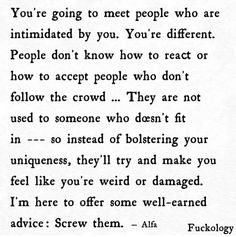 an old poem written in black and white with the words, you're going to meet people who are