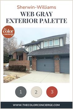 the color scheme for this gray exterior palette is perfect to use in your home's exterior