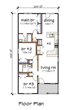 the floor plan for a small house with two bedroom and living room, including an office area