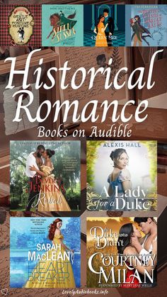 Historical Romance Books on Audible (book cover collage showing The Gentle Art of Fortune Hunting, The Siren of Sussex, Queen Bee, The Perfect Crimes of Marian Hayes, Rebel, A Lady for a Duke, Heartbreaker, The Duke who Didn't) Victorian Romance Books, Sarah Maclean Books, Best Historical Romance Novels, Historical Romance Novels, Historical Romance Books, Victorian Romance, Books To Read For Women