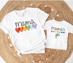 Mommy and Me Outfits, Mommy and Me Shirts, Mama and Mama's girl, Colors, Mother and Daughter Shirts, Mother , Mama's girl, Mamas girl Mother And Daughter Shirts, Mother And Son, Daughters Shirt, Mother And Daughter, Mommy And Me, Unisex Fashion