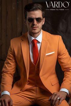 Gentlemen Outfit, Party Wear Men, Orange Suit, Ethnic Wedding, Man Suit, Formal Fashion, Stylish Man, Tailored Suit, Kitchen Dimensions